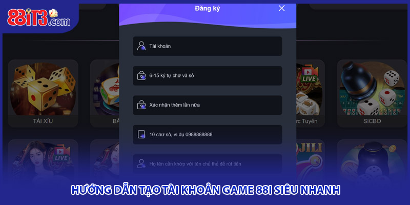 Hướng dẫn tạo tài khoản game 88i siêu nhanh